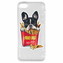 Чехол из раздела Бульдог Бульдог. Картошка фри для Apple iPhone SE - FATLINE Чехол из раздела Бульдог Бульдог. Картошка фри для Apple iPhone SE