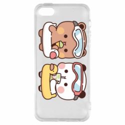 Чехол из раздела Bubu and Dudu Дуду и Бубу на пляже для Apple iPhone SE - FATLINE Чехол из раздела Bubu and Dudu Дуду и Бубу на пляже для Apple iPhone SE