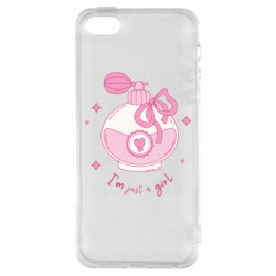 Чехол из раздела Авторские принты I'm just a girl Флакон розовых духов для Apple iPhone SE - FATLINE Чехол из раздела Авторские принты I'm just a girl Флакон розовых духов для Apple iPhone SE