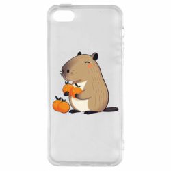 Чехол из раздела Капибара Капибара радуется апельсинам для Apple iPhone SE - FATLINE Чехол из раздела Капибара Капибара радуется апельсинам для Apple iPhone SE