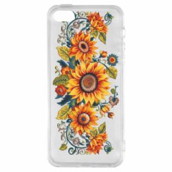 Чехол из раздела ShelganenOK Имитация вышивки подсолнухи для Apple iPhone SE - FATLINE Чехол из раздела ShelganenOK Имитация вышивки подсолнухи для Apple iPhone SE