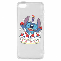 Чехол из раздела Лило и Стич Стич с праздничным тортом для Apple iPhone SE - FATLINE Чехол из раздела Лило и Стич Стич с праздничным тортом для Apple iPhone SE