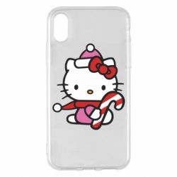 Чехол из раздела НОВЫЙ ГОД 2026 Christmas Kitty with candy для Apple iPhone X/Xs - FATLINE Чехол из раздела НОВЫЙ ГОД 2026 Christmas Kitty with candy для Apple iPhone X/Xs