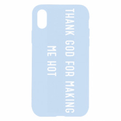 Чехол из раздела Прикольные надписи Thank god for making me hot для Apple iPhone X/Xs - FATLINE Чехол из раздела Прикольные надписи Thank god for making me hot для Apple iPhone X/Xs