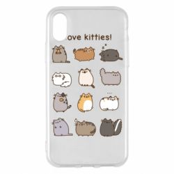 Чехол из раздела Pusheen I Love Kitties! для Apple iPhone X/Xs - FATLINE Чехол из раздела Pusheen I Love Kitties! для Apple iPhone X/Xs