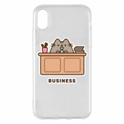 Чехол из раздела Pusheen Pusheen Business для Apple iPhone X/Xs - FATLINE Чехол из раздела Pusheen Pusheen Business для Apple iPhone X/Xs