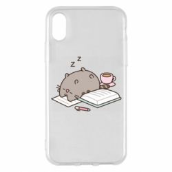 Чехол из раздела Pusheen Пушин Спит для Apple iPhone X/Xs - FATLINE Чехол из раздела Pusheen Пушин Спит для Apple iPhone X/Xs