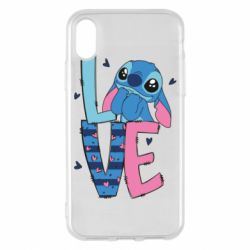 Чехол из раздела Мультфильмы Стич Love для Apple iPhone X/Xs - FATLINE Чехол из раздела Мультфильмы Стич Love для Apple iPhone X/Xs