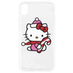 Чехол из раздела НОВЫЙ ГОД 2026 Christmas Kitty with candy для Apple iPhone XR - FATLINE Чехол из раздела НОВЫЙ ГОД 2026 Christmas Kitty with candy для Apple iPhone XR