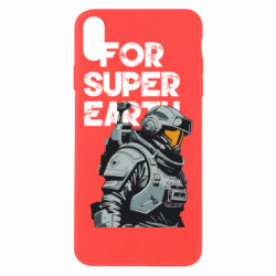 Чехол из раздела Helldivers 2 Helldivers 2 Постер для Apple iPhone Xs Max - FATLINE Чехол из раздела Helldivers 2 Helldivers 2 Постер для Apple iPhone Xs Max