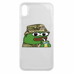 Чехол из раздела Мемы Пепе ВСУ для Apple iPhone Xs Max - FATLINE Чехол из раздела Мемы Пепе ВСУ для Apple iPhone Xs Max