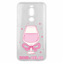 Чехол из раздела Авторские принты Розовый релакс в бокале для Meizu X8 - FATLINE Чехол из раздела Авторские принты Розовый релакс в бокале для Meizu X8