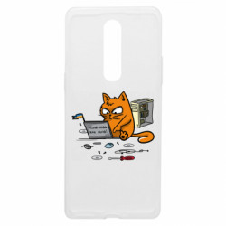 Чохол з розділу Авторські принти Кіт - сисадмін для OnePlus 8 - FATLINE Чохол з розділу Авторські принти Кіт - сисадмін для OnePlus 8