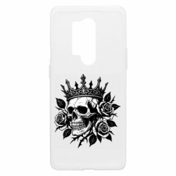 Чехол из раздела Авторские принты готичечский череп с розой на голове с короной для OnePlus 8 Pro - FATLINE Чехол из раздела Авторские принты готичечский череп с розой на голове с короной для OnePlus 8 Pro