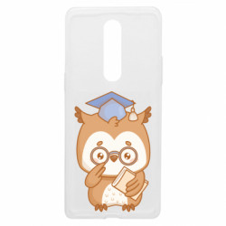 Чехол из раздела Авторские принты Сова выпускник в очках в с книгой для OnePlus 8 - FATLINE Чехол из раздела Авторские принты Сова выпускник в очках в с книгой для OnePlus 8