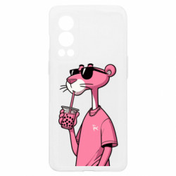 Чехол из раздела Прикольные рисунки Розовая пантера Bubble Tea для OnePlus Nord2 5G - FATLINE Чехол из раздела Прикольные рисунки Розовая пантера Bubble Tea для OnePlus Nord2 5G