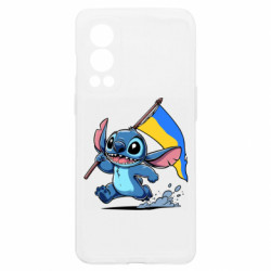 Чехол из раздела Лило и Стич Стич с украинским флагом для OnePlus Nord2 5G - FATLINE Чехол из раздела Лило и Стич Стич с украинским флагом для OnePlus Nord2 5G