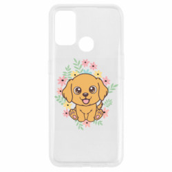 Чехол из раздела Авторские принты Собака флорист в цветках для Oppo A53/A32/A33 - FATLINE Чехол из раздела Авторские принты Собака флорист в цветках для Oppo A53/A32/A33