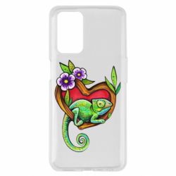 Чехол из раздела Цветы Chameleon on a branch для Oppo A55 4G - FATLINE Чехол из раздела Цветы Chameleon on a branch для Oppo A55 4G