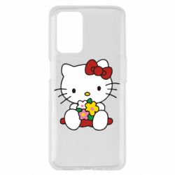 Чехол из раздела Hello Kitty Kitty с букетиком для Oppo A55 4G - FATLINE Чехол из раздела Hello Kitty Kitty с букетиком для Oppo A55 4G