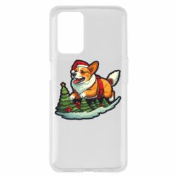 Чехол из раздела Авторские принты Рождество. Счастливый корги для Oppo A55 4G - FATLINE Чехол из раздела Авторские принты Рождество. Счастливый корги для Oppo A55 4G