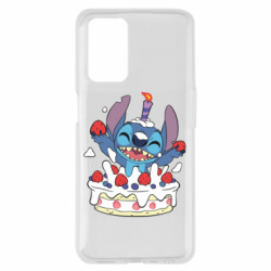 Чехол из раздела Лило и Стич Стич с праздничным тортом для Oppo A55 4G - FATLINE Чехол из раздела Лило и Стич Стич с праздничным тортом для Oppo A55 4G