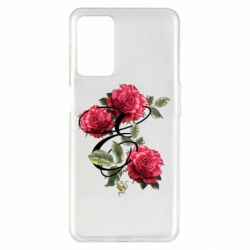 Чехол из раздела Авторские принты Буква Е с розами для Oppo A55 5G - FATLINE Чехол из раздела Авторские принты Буква Е с розами для Oppo A55 5G