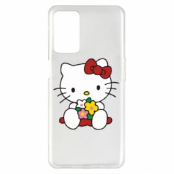 Чехол из раздела Hello Kitty Kitty с букетиком для Oppo A55 5G - FATLINE Чехол из раздела Hello Kitty Kitty с букетиком для Oppo A55 5G