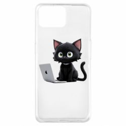 Чехол из раздела ShelganenOK Черный кот за ноутбуком для Oppo A73 - FATLINE Чехол из раздела ShelganenOK Черный кот за ноутбуком для Oppo A73