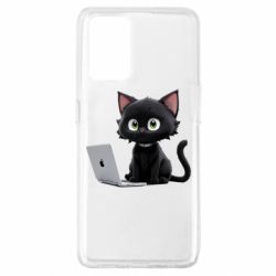 Чехол из раздела ShelganenOK Черный кот за ноутбуком для Oppo A74 4G - FATLINE Чехол из раздела ShelganenOK Черный кот за ноутбуком для Oppo A74 4G