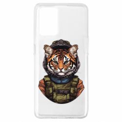 Чехол из раздела Тигр Тигр в военной форме арт для Oppo A74 4G