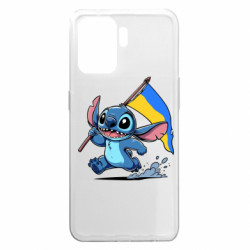 Чехол из раздела Лило и Стич Стич с украинским флагом для Oppo A94 - FATLINE Чехол из раздела Лило и Стич Стич с украинским флагом для Oppo A94