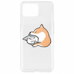 Чехол из раздела Корги Корги и котик для Oppo Reno 4 Lite - FATLINE Чехол из раздела Корги Корги и котик для Oppo Reno 4 Lite