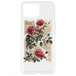 Чехол из раздела Розы Retro newspaper and roses для Oppo Reno 4 Lite - FATLINE Чехол из раздела Розы Retro newspaper and roses для Oppo Reno 4 Lite