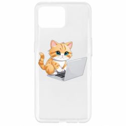 Чохол з розділу ShelganenOK Руда кішка працює за ноутбуком для Oppo Reno 4 Lite - FATLINE Чохол з розділу ShelganenOK Руда кішка працює за ноутбуком для Oppo Reno 4 Lite