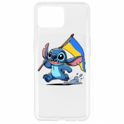 Чехол из раздела Лило и Стич Стич с украинским флагом для Oppo Reno 4 Lite - FATLINE Чехол из раздела Лило и Стич Стич с украинским флагом для Oppo Reno 4 Lite