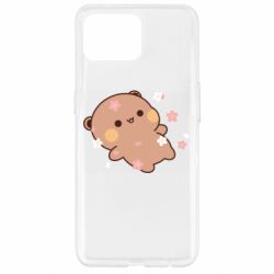 Чохол з розділу Bubu and Dudu Ведмедик і сакура для Oppo Reno 4 Lite - FATLINE Чохол з розділу Bubu and Dudu Ведмедик і сакура для Oppo Reno 4 Lite