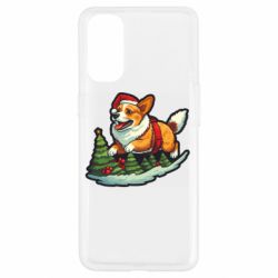 Чехол из раздела Авторские принты Рождество. Счастливый корги для Oppo Reno 4 - FATLINE Чехол из раздела Авторские принты Рождество. Счастливый корги для Oppo Reno 4