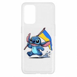 Чехол из раздела Лило и Стич Стич с украинским флагом для Oppo Reno 5 4G - FATLINE Чехол из раздела Лило и Стич Стич с украинским флагом для Oppo Reno 5 4G