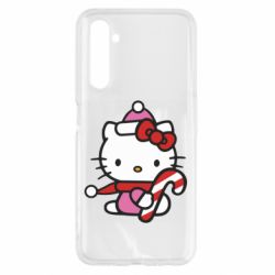 Чехол из раздела НОВЫЙ ГОД 2026 Christmas Kitty with candy для Realme 6 - FATLINE Чехол из раздела НОВЫЙ ГОД 2026 Christmas Kitty with candy для Realme 6