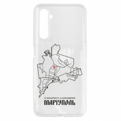 Чехол из раздела Наша Донеччина Карта Мариуполь для Realme 6 - FATLINE Чехол из раздела Наша Донеччина Карта Мариуполь для Realme 6