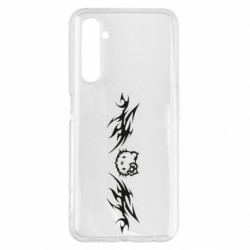 Чехол из раздела Hello Kitty Hello Kitty tatto для Realme 6 Pro - FATLINE Чехол из раздела Hello Kitty Hello Kitty tatto для Realme 6 Pro
