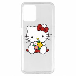 Чехол из раздела Hello Kitty Kitty с букетиком для Realme 8i - FATLINE Чехол из раздела Hello Kitty Kitty с букетиком для Realme 8i