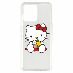 Чехол из раздела Hello Kitty Kitty с букетиком для Realme 9/9 Pro Plus - FATLINE Чехол из раздела Hello Kitty Kitty с букетиком для Realme 9/9 Pro Plus