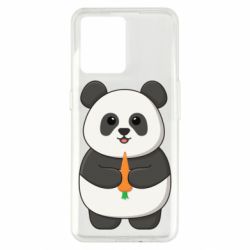 Чехол из раздела Панда Милая панда с морковкой для Realme 9/9 Pro Plus - FATLINE Чехол из раздела Панда Милая панда с морковкой для Realme 9/9 Pro Plus