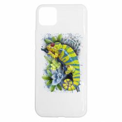 Чехол из раздела Хамелеон Collage with chameleon and succulents для Realme C11 - FATLINE Чехол из раздела Хамелеон Collage with chameleon and succulents для Realme C11