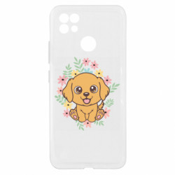 Чехол из раздела Авторские принты Собака флорист в цветках для Realme C21 - FATLINE Чехол из раздела Авторские принты Собака флорист в цветках для Realme C21