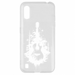 Чехол из раздела Музыка Гитара в лесу для Samsung A01/M01 - FATLINE Чехол из раздела Музыка Гитара в лесу для Samsung A01/M01