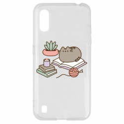 Чехол из раздела Pusheen Лучший вечер для Samsung A01/M01 - FATLINE Чехол из раздела Pusheen Лучший вечер для Samsung A01/M01