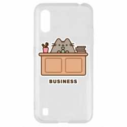 Чехол из раздела Pusheen Pusheen Business для Samsung A01/M01 - FATLINE Чехол из раздела Pusheen Pusheen Business для Samsung A01/M01